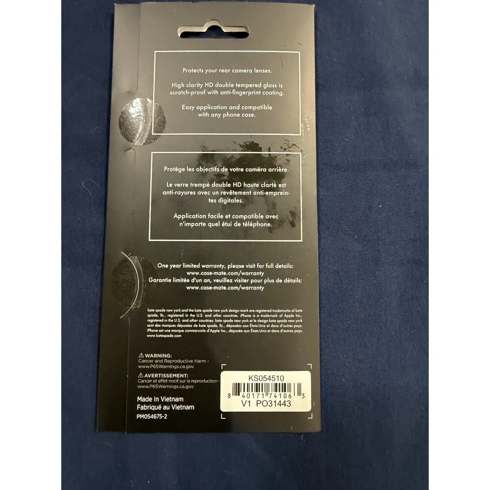 Kate Spade Aluminum Ring HD Lens Protectors For APPLE iPhone 16 / 16 PLUS NEW